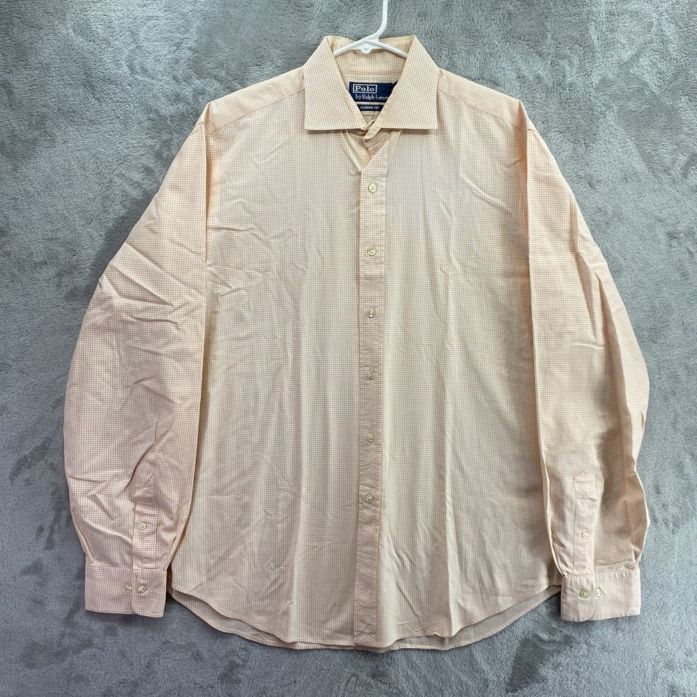Polo Ralph Lauren Regent Classic Fit Orange Dress Shirt Men's 16.5 36/37